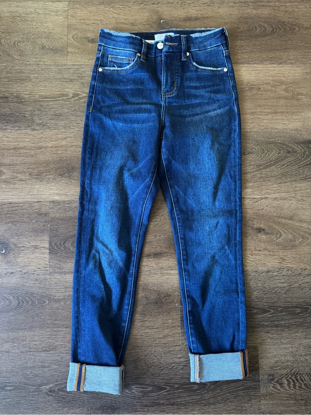 High-Rise Skinny Jeans in Dark Blue Wash